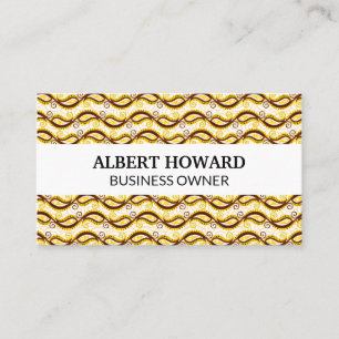 Carte De Visite Motif Paisley jaune