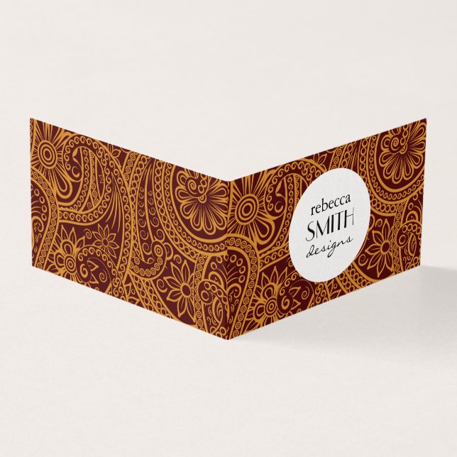 Carte De Visite Motif Paisley, Persian Paisley, Oriental Paisley (Extérieur)