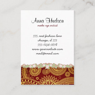 Carte De Visite Motif Paisley, Persian Paisley, Oriental Paisley