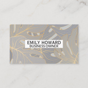 Carte De Visite Motif Palm Leaf moderne