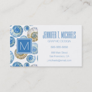 Carte De Visite Motif Pastel Seashell