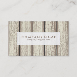 Carte De Visite Motif Planche en bois peint blanc vieilli