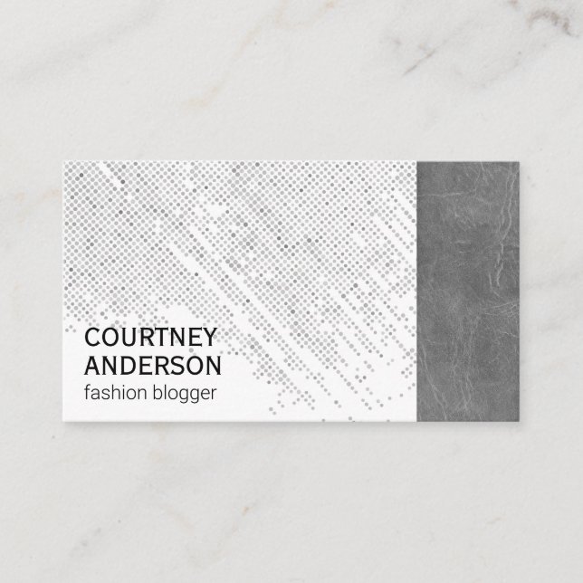 Carte De Visite Motif point | Cuir (Devant)