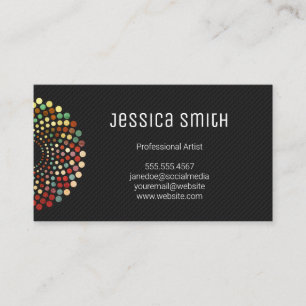 Carte De Visite Motif point vintage   Art moderne   Monogramme