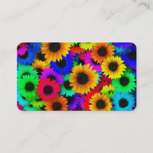 Carte De Visite Motif psychédélique lumineux de hippie d'enfant de (Devant)