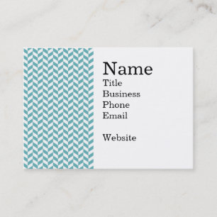Carte De Visite Motif rayé turquoise moderne de hanche bleue et