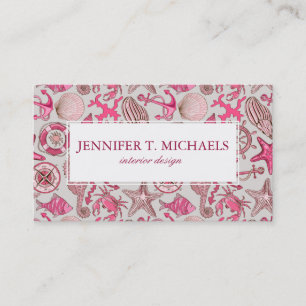 Carte De Visite Motif rose de mer