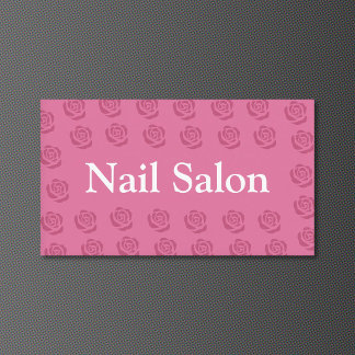 Carte De Visite Motif Roses - Salon de Manucure
