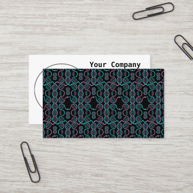Carte De Visite Motif sans couture du serpent (Devant/Arrière en situation)