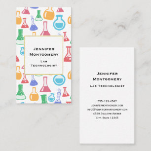 Carte De Visite Motif scientifique divertissant Beakers and Flaque