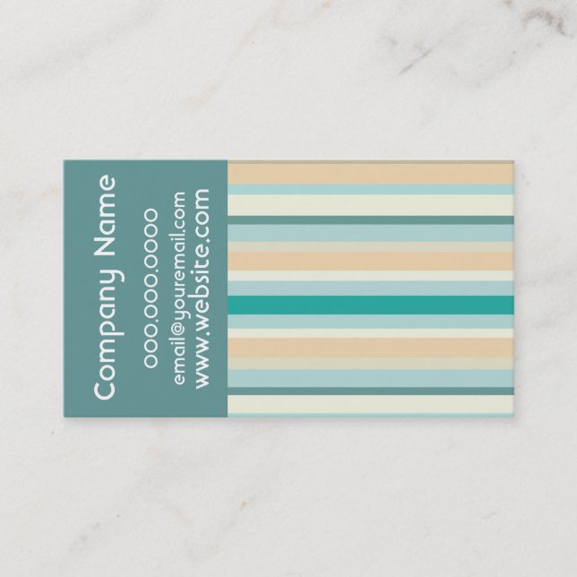 Carte De Visite Motif Seashore Stripes (Devant)