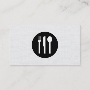 Carte De Visite Motif Silverware 2 / Linen