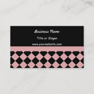 Carte De Visite Motif Soft Pink et Black Diamond