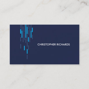 Carte De Visite Motif technique dans le bleu II