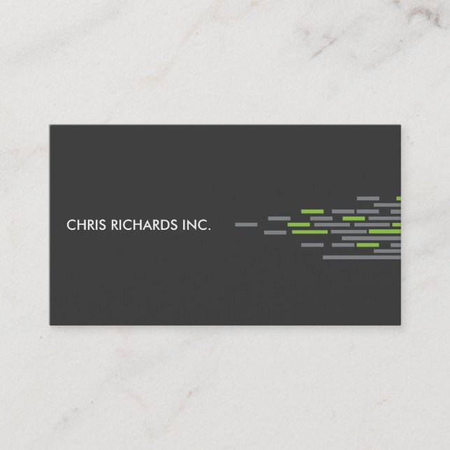 Carte De Visite Motif technique en gris (Devant)