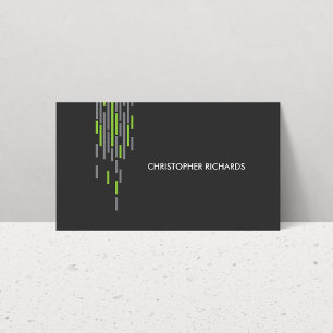 Carte De Visite Motif technique en gris II
