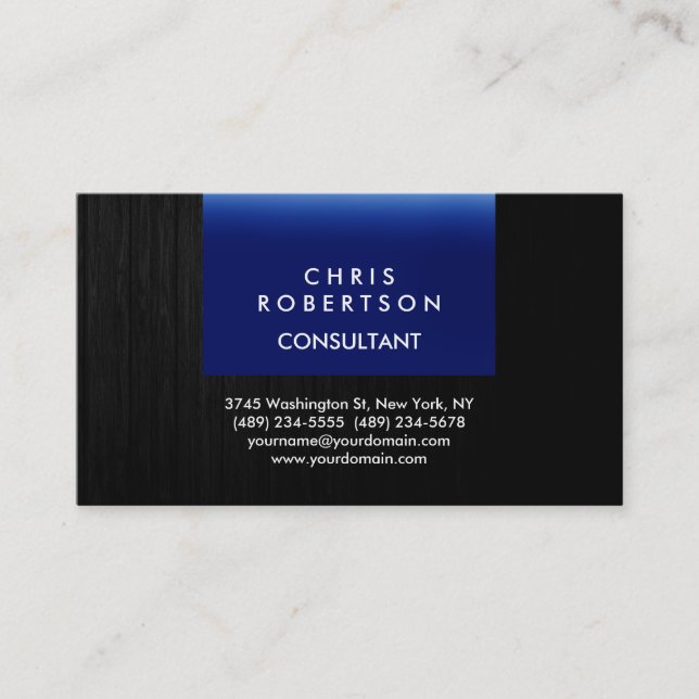 Carte de visite Motif tendance Blue Grey (Devant)