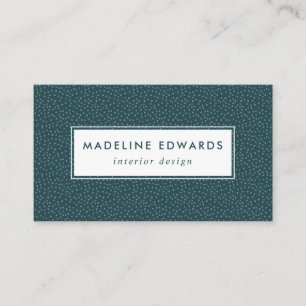 Carte de visite Motif tendance Ocean Turquoise Tin