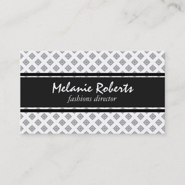Carte De Visite Motif textile (Devant)