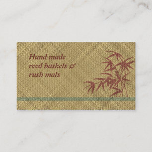 Carte De Visite motif tissé en bambou