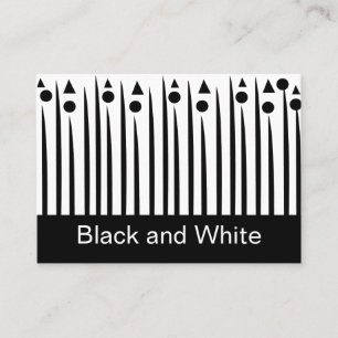 Carte De Visite Motif triangle cercle noir et blanc