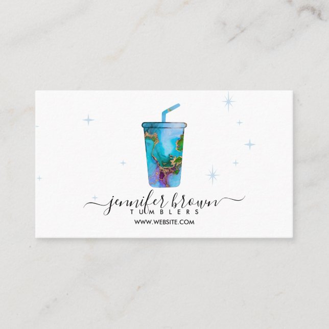 Carte De Visite Motif Tumbler ombré (Devant)