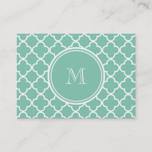 Carte De Visite Motif vert en bon état de Quatrefoil, votre
