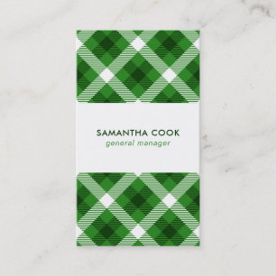 Carte De Visite Motif vert et blanc