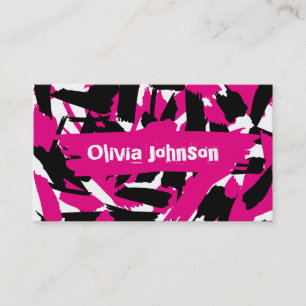 Carte De Visite Motif vibrant de traçage