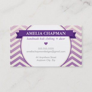 Carte De Visite Motif violet violet  à l'ombre claire