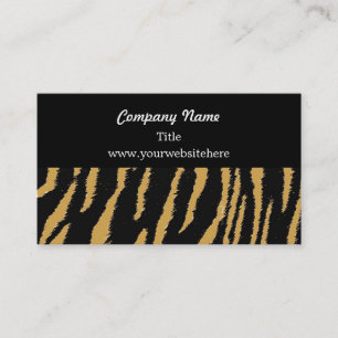 Carte de visite Motif Wild Tiger Fur