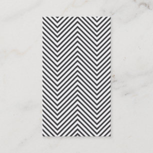 CARTE DE VISITE MOTIF ZIGZAG MOD NOIR & BLANC