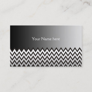 Carte De Visite motif ZIGZAG - noir blanc gris + votre idée