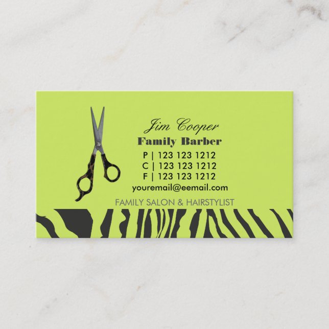 Carte De Visite Motifs Zebra Stripes (Devant)