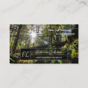 Carte De Visite Motivation positive citation ensoleillé sentier fo