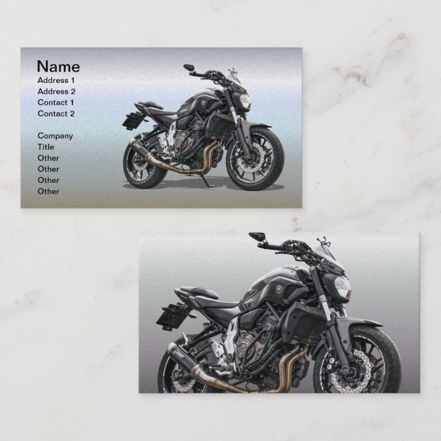 Carte De Visite Moto - Le vélo de rêve (Devant / Derrière)