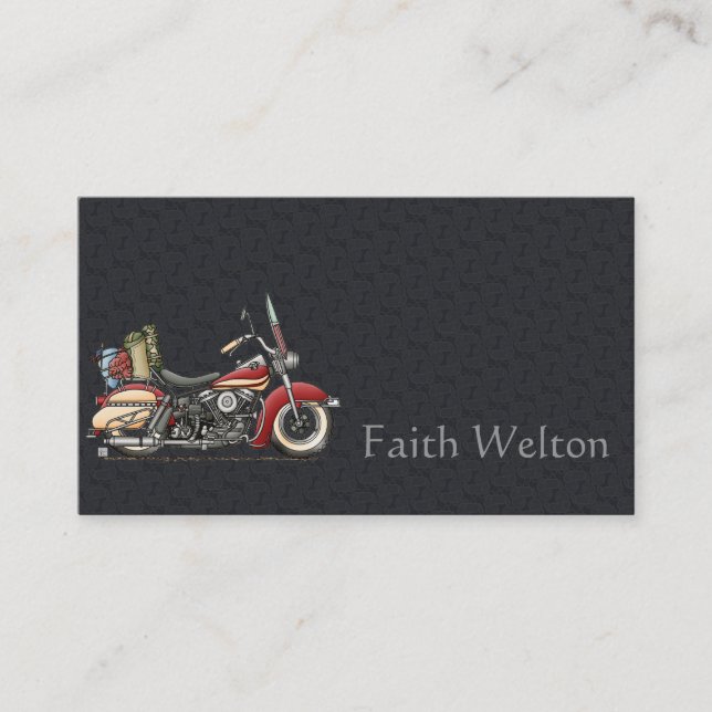 Carte De Visite Moto mignonne (Devant)