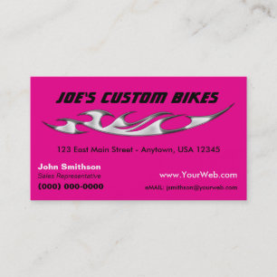 Carte De Visite Moto personnalisée Magasin de vélos personnalisé
