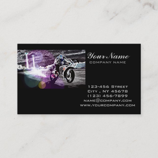 Carte De Visite motocross faisant du vélo de saleté emballant le (Devant)
