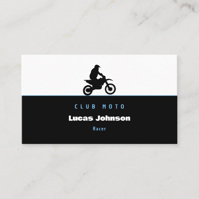 Carte De Visite Motocross | Motorcycliste (Devant)