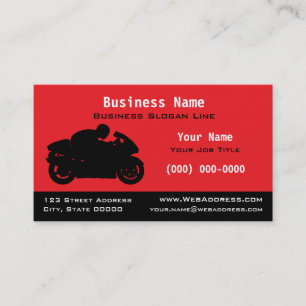 Carte De Visite Motocyclette de sport personnalisée / Motocyclette
