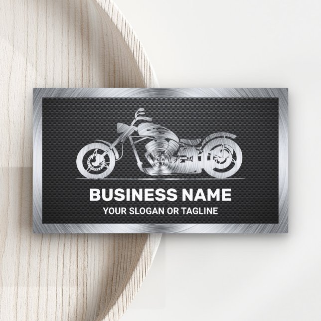Carte De Visite Motocyclette en fibre de carbone mécanique (Créateur téléchargé)
