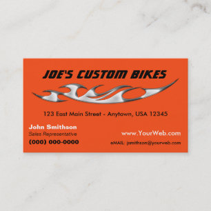 Carte De Visite Motocyclette personnalisée Magasin de motos pers