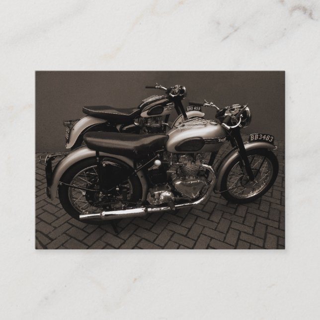 Carte De Visite Motocyclettes classiques, mini photo (Devant)