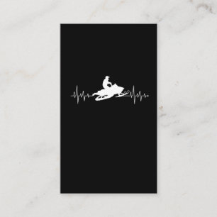 Carte De Visite Motoneige Heartbeat Winter Sport Moteur