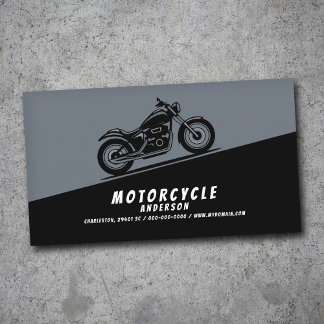 Carte De Visite Motorcycle Diagonally
