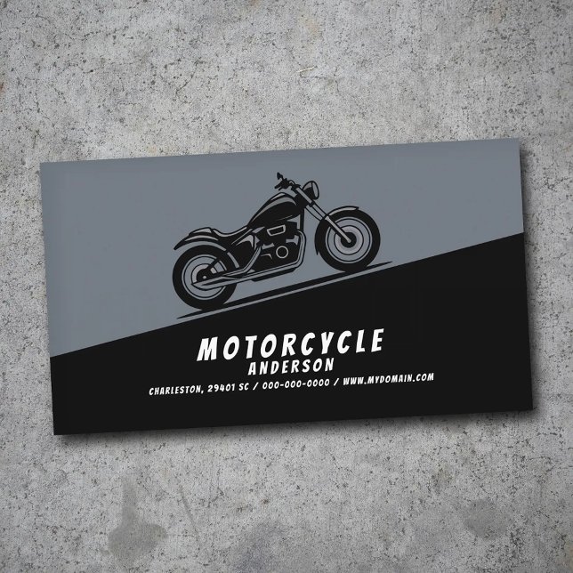Carte De Visite Motorcycle Diagonally (Motorcycle Diagonally Business Card)