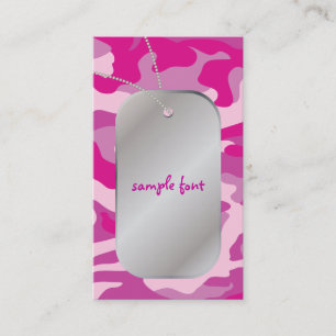 Carte De Visite Mots-clés PixDezines Sassy Pink Camo+Dog
