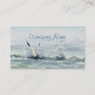 Carte De Visite MOUETTES et MER de SURF par SHARON SHARPE