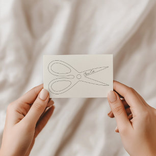 Carte De Visite Moules cheveux en barbier coupé avec ciseaux mince